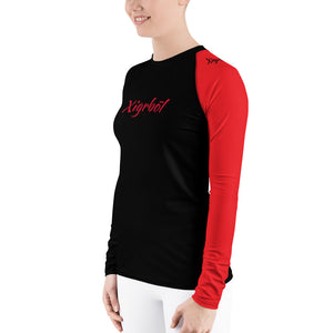 Xigrbōl Signature Women's Black and Red Rash Guard